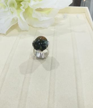Nhẫn bạc đá mã não