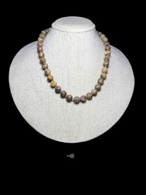 Chuỗi Vòng Cổ Đá Tự Nhiên Vân Phong Cảnh Vintage 