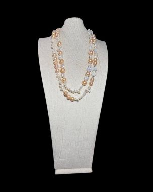 Chuỗi Ngọc Trai Nước Ngọt Phối Keshi Dáng Dài – Độc Quyền Thiết Kế Từ The Pearl