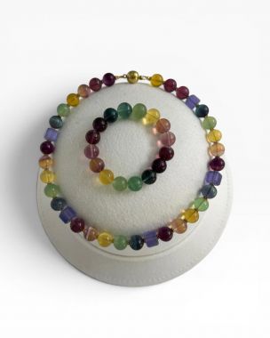 Đánh Thức Năng Lượng Khởi Sắc Với Bộ Trang Sức Đá Fluorite Đa Sắc