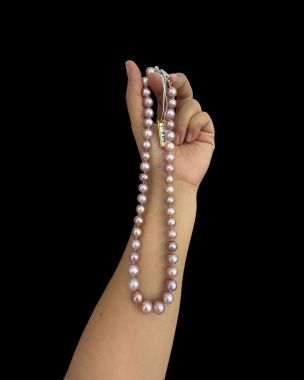 SIÊU PHẨM DUY NHẤT: CHUỖI NGỌC TRAI EDISON OMBRE TÍM HỒNG ĐẲNG CẤP