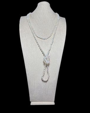 Sở hữu chuỗi ngọc trai dài phong cách với giá 