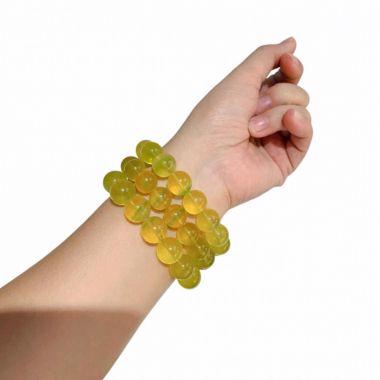 SALE NHANH VÒNG TAY ĐÁ FLOURITE MÀU VÀNG CHANH TỰ NHIÊN