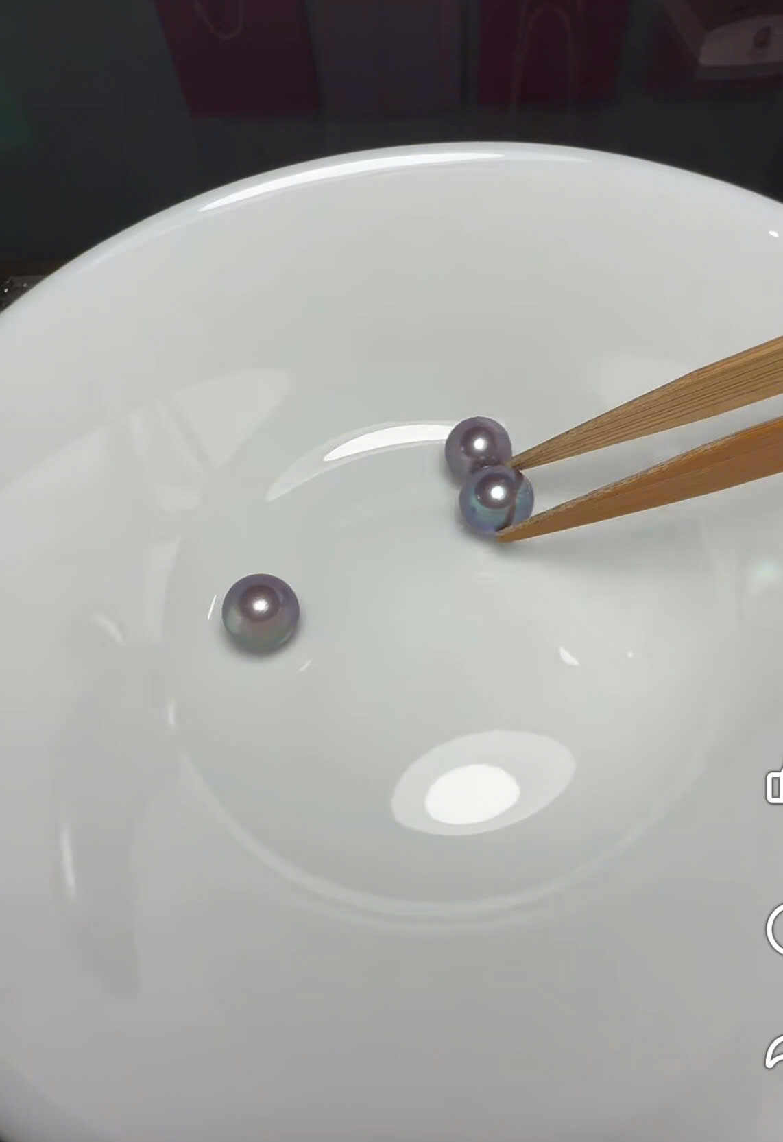 Ngọc trai Edison màu tím xanh công